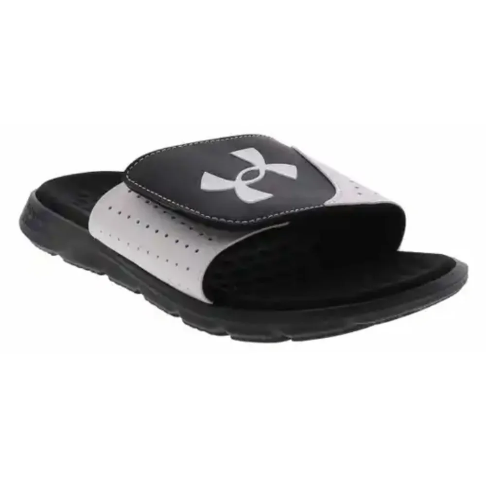 Under Armour Ignite Pro Slide Sandal Slip-on Bkack And White Mens Size 17